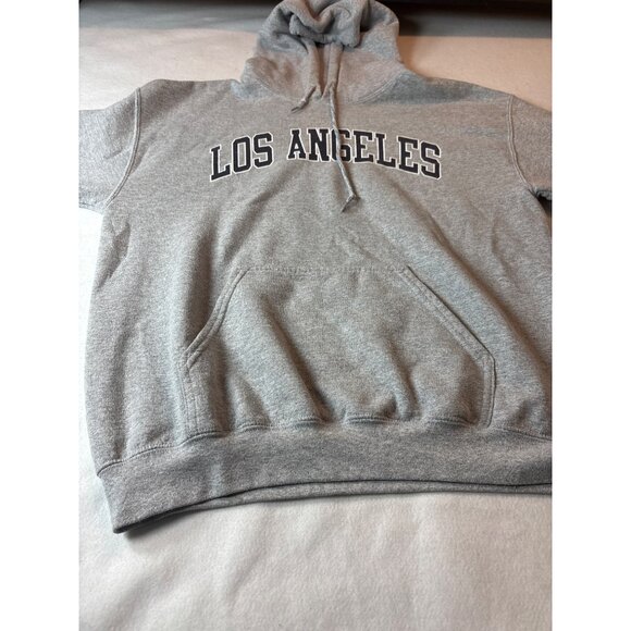 Los Angeles Graphic Gray Hoodie Sweatshirt Size L - Picture 2 of 9